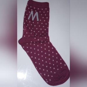 Women's Set of 6 Initial M Socks 🧦